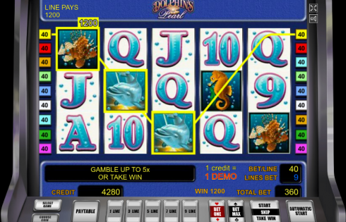 Игровой слот Dolphins Pearl - суперские выигрыши в автоматы казино Вулкан на деньги