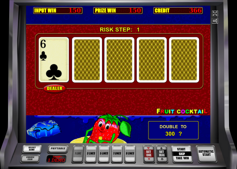 Игровой автомат Fruit Cocktail - хорошие выигрыши для игроков казино Вулкан Вегас