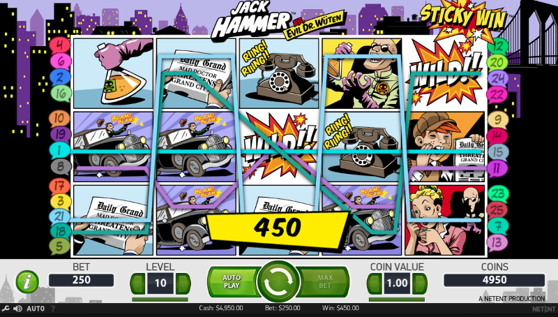 Игровой автомат Jack Hammer - немалые выигрыши в казино Вулкан 24