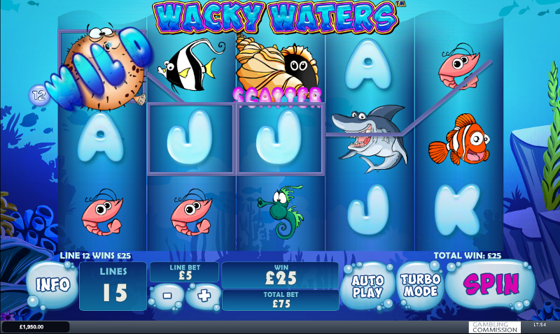 Игровой автомат Wacky Waters - сокровища подводного мира в казино Вулкан Вегас
