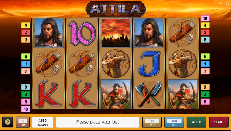 Игровой автомат Attila – стань завоевателем слотов в казино Вулкан 24