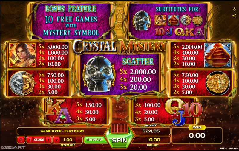 Игровой автомат Crystal Mystery - потрясающие призы и выигрыши в клуб Вулкан 24