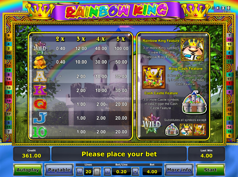 Игровой автомат Rainbow King - топ слоты от Novomatic в онлайн казино Вулкан Платинум